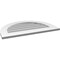 Ekena Millwork Round Top Surface Mount PVC Gable Vent: Non-Functional, w/ 3-1/2"W x 1"P Standard Frame, 30"W x 20"H GVPRT30X2001SN - alternate 5